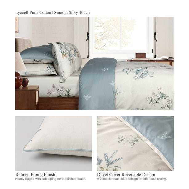 Intero Cupro Morgan 1800TC PIMA Cotton Printed Jacquard Luxury Bedding Set
