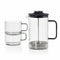 Ad Hoc Tinted Grey Borosilicate Glass Impact French Press Coffee Maker Ø9xH17cm, 600ml