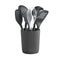 Zyliss Polybutylene Terephthalate 7-Piece Utensil Set (1Xladle L, 1Xslotted Turner, 1Xspatula L, 1Xspoon L, 1Xballoon Whisk L, 1Xskimmer, Storage Bucket) L14xW14xH32.5cm, Gray