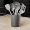 Zyliss Polybutylene Terephthalate 7-Piece Utensil Set (1Xladle L, 1Xslotted Turner, 1Xspatula L, 1Xspoon L, 1Xballoon Whisk L, 1Xskimmer, Storage Bucket) L14xW14xH32.5cm, Gray