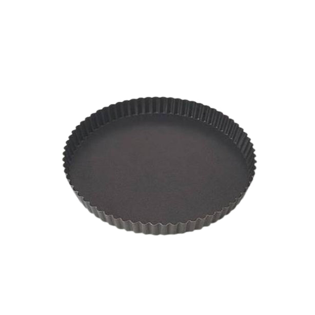 Matfer Exopan Stainless Steel Non-Stick Fluted Round Tart Tin Dia24xH2.4cm