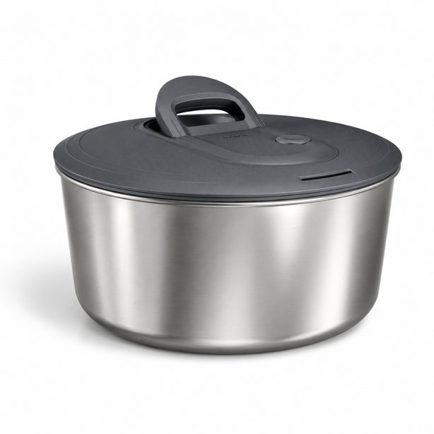 Zyliss Stainless Steel Small Easy Spin Salad Spinner L23xW23xH12cm
