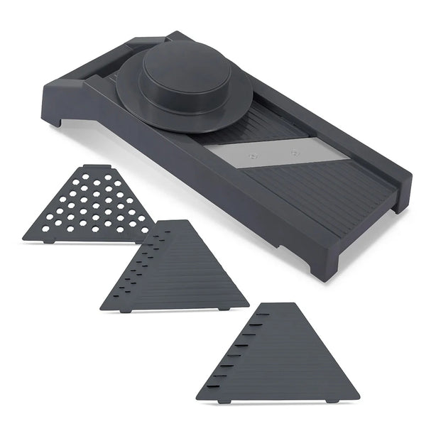 Culinare Stainless Steel 4-In 1 Blade Mandoline Slicer L30xW11xH7cm, Grey