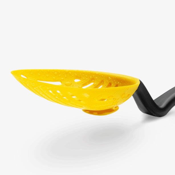 Dreamfarm Nylon Lestrain Scoop Strainer Dripless Sit Up Strainer L28.8xW9.9cm, 0.08Kg, Yellow