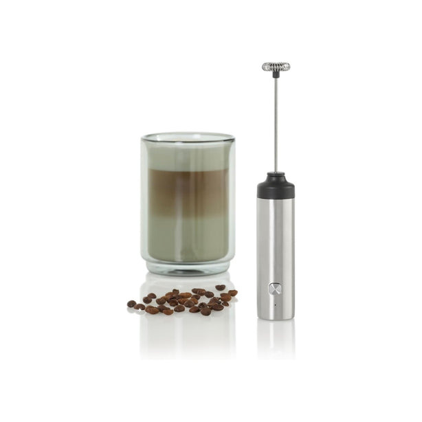 Ad Hoc Stainless Steel Electric Milk & Sauce Frother Ø3.xH20.8cm, Silver, Moro