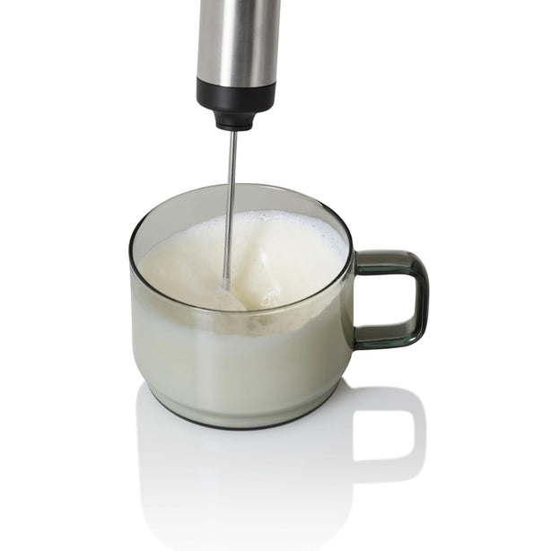 Ad Hoc Stainless Steel Electric Milk & Sauce Frother Ø3.xH20.8cm, Silver, Moro