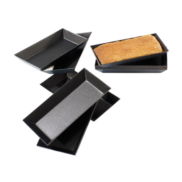 Matfer Exopan Stainless Steel Non-Stick Rectangle Mould L9.5xW4.7xH1.2cm, 25Pcs/Pack