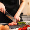 Zyliss Utility Stainless Steel Santoku Knife With Translucent Blade Cover 15cm, Gray
