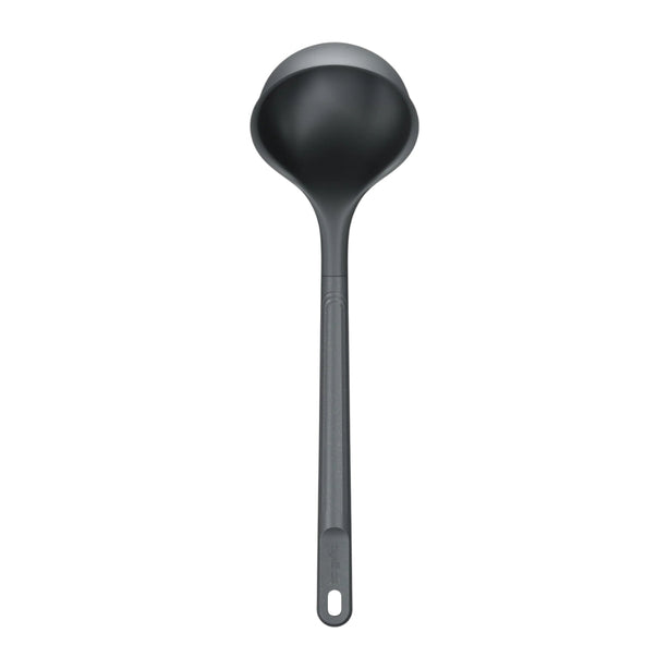Zyliss Polybutylene Terephthalate Medium Ladle L5.5xW7.2xH28cm, Head Heat Resistant To 200degree C, Handle Heat Resistant To 80degree C, Gray