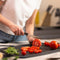 Zyliss Utility Stainless Steel Tomato Serrated Knife With Translucent Blade Cover 11cm, Gray