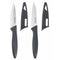 Culinare Stainless Steel 2-Piece Paring Knife Set (1Xnon-Serrated, 1Xserrated) 9cm, Grey