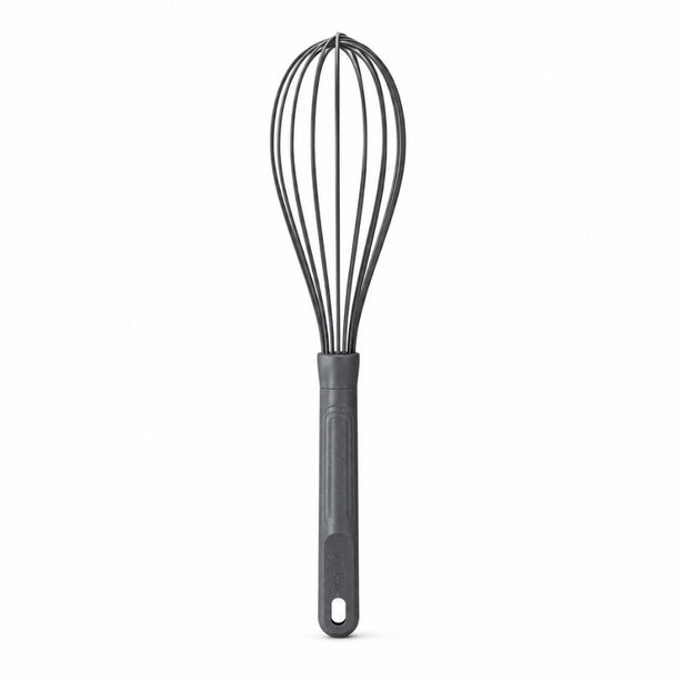 Zyliss Silicone Large Balloon Whisk L6.5xW6.5xH30.5cm, Head Heat Resistant To 240degree C, Handle Heat Resistant To 80degree C, Gray