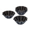 Matfer Exopan Stainless Steel Non-Stick Brioche Pan With 10 Ridges Dia8xH3.2cm, 12Pcs/Pack
