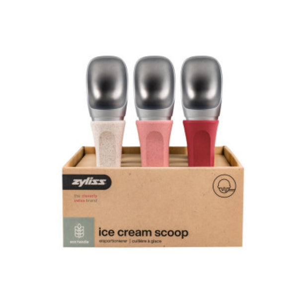 Zyliss Polypropylene Ice Cream Scoop Cdux12 (Square) L20.2xW4.7xH4.2cm, Beige, Pink, Berry