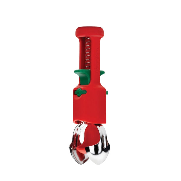 Dreamfarm Stainless Steel Hullapit Berry Huller & Pitter 3-In 1 Fruit Tool L12.5xW4.5cm, 0.07Kg, Red+Green