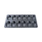 Matfer Exopan Aluminium Non-Stick 12 Compartment Madeleine Baking Tray L36xW20cm, Mould Size L8cm, Black