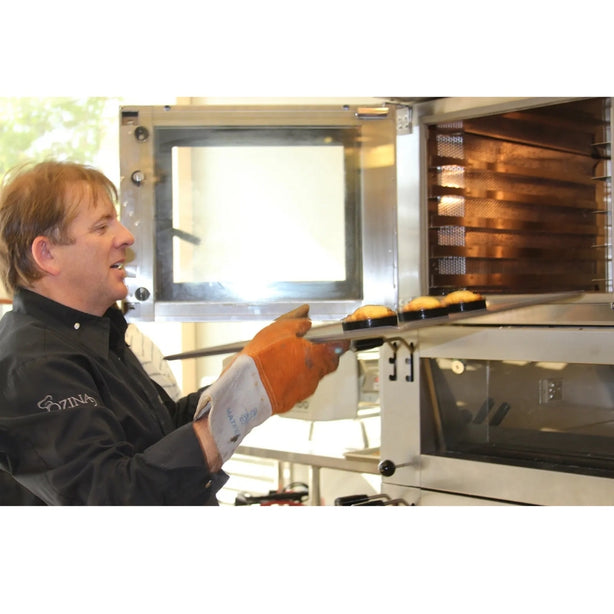 Matfer Leather Heat-Resistant Oven Mitts L40xW20cm