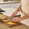 Zyliss Utility Stainless Steel Crinkle Cut Knife With Translucent Blade Cover 11.5cm, Gray