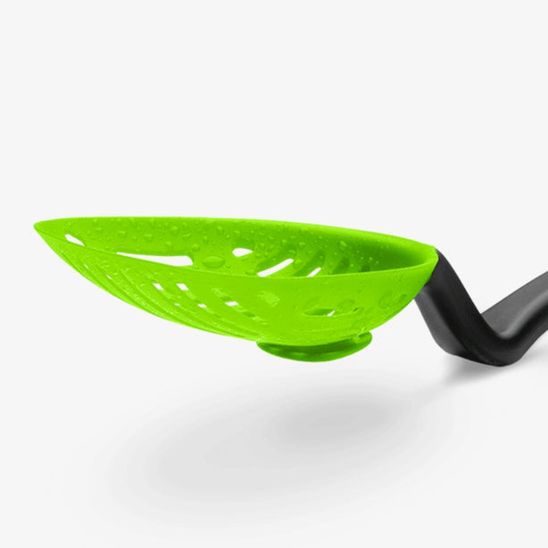 Dreamfarm Nylon Lestrain Scoop Strainer Dripless Sit Up Strainer L28.8xW9.9cm, 0.08Kg, Green