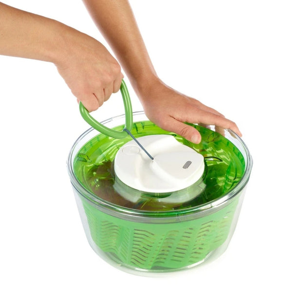 Zyliss Acrylonitrile Butadiene Styrene Large Easy Spin 2 Salad Spinner L26xW26xH14cm, Green