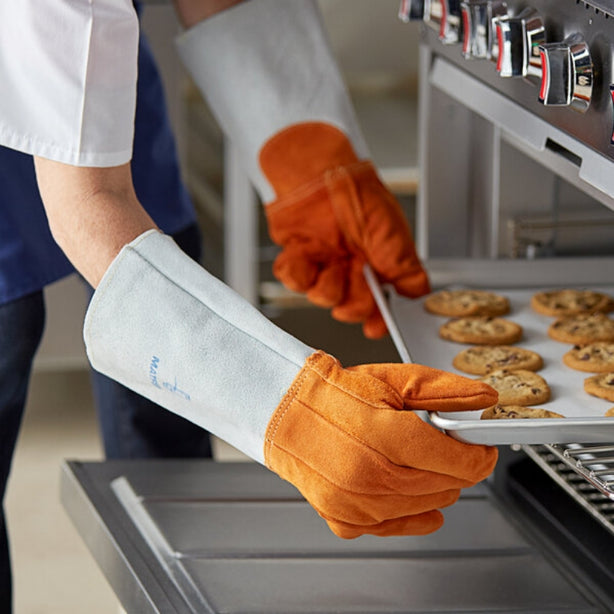 Matfer Leather Heat-Resistant Oven Gloves L40cm