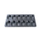 Matfer Exopan Aluminium Non-Stick 12 Compartment Madeleine Baking Tray L36xW19cm, Mould Size L7cm, Black