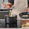 Zyliss Polybutylene Terephthalate Spaghetti Server Oak Wood Handle L3X.W5.9xH30.2cm, Head Heat Resistant To 200degree C, Handle Heat Resistant To 80degree C, Gray