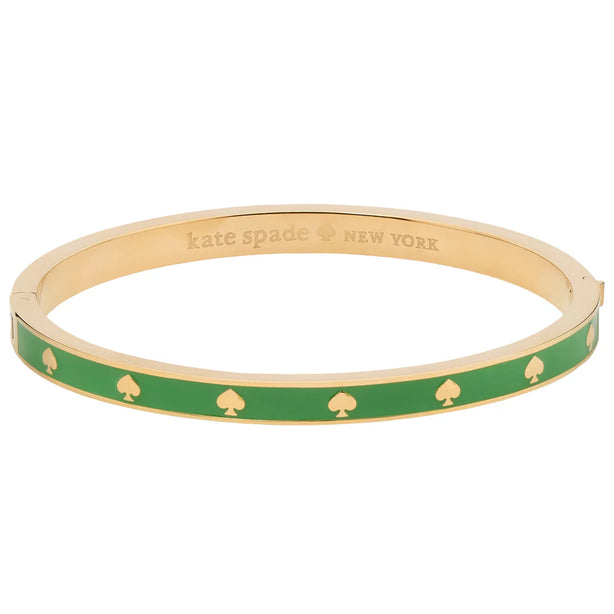 Kate Spade Spot the Spade Enamel Hinged Bangle Bracelet - KS Green KJ727