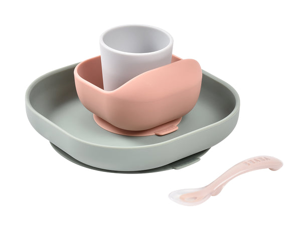 Beaba Silicone Suction Meal Set - Eucalyptus