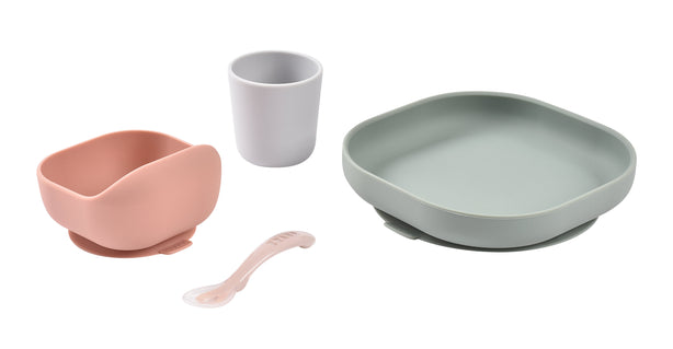 Beaba Silicone Suction Meal Set - Eucalyptus