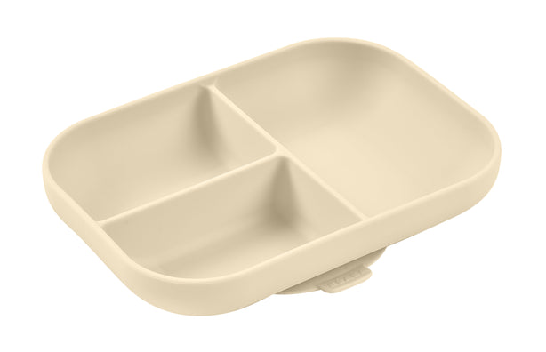 Beaba Silicone Suction Divided Plate - Clay