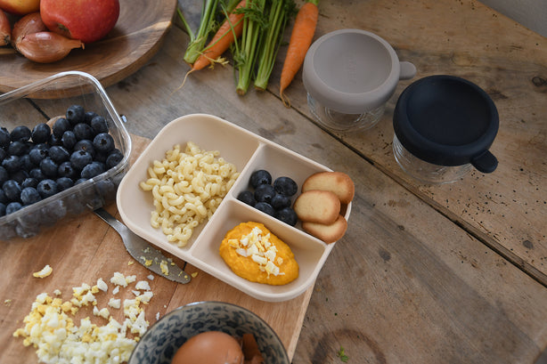 Beaba Silicone Suction Divided Plate - Clay