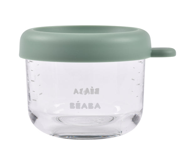 Beaba Glass Jar 150ml - Sage Green