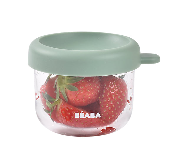 Beaba Glass Jar 150ml - Sage Green
