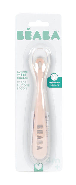 Beaba 1st Stage Silicone Spoon - Cotton Candy