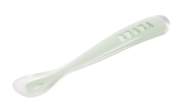 Beaba 1st Stage Silicone Spoon - Misty Green