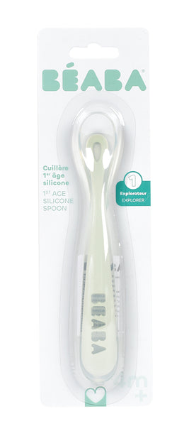 Beaba 1st Stage Silicone Spoon - Misty Green