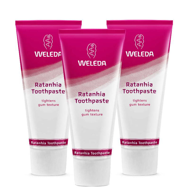 Weleda Ratanhia Toothpaste 75ml (Bundle of 3)