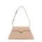 Triangle-Logo Calf Leather Shoulder Bag - Blush Beige
