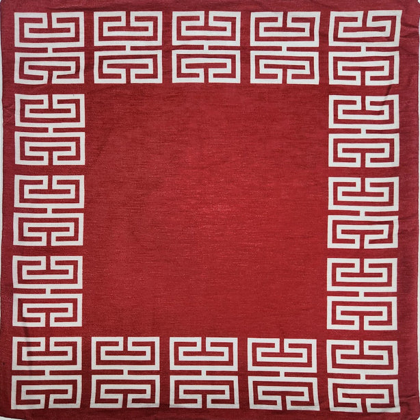 GREEK KEY Chenille Cushion Cover