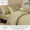Hallmark Simplicity Premium Cotton 1200TC Plain Bed Linen - Khaki