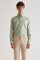 Coupe Cousu, Light Green Twill, Double Collar Long Sleeve Shirt