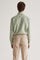 Coupe Cousu, Light Green Twill, Double Collar Long Sleeve Shirt