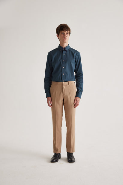 Coupe Cousu, Forest, Double Collar Long Sleeve Shirt