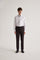 Coupe Cousu, White Twill, Double Collar Long Sleeve Shirt