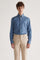 Coupe Cousu, Steel Blue, Double Collar Long Sleeve Shirt