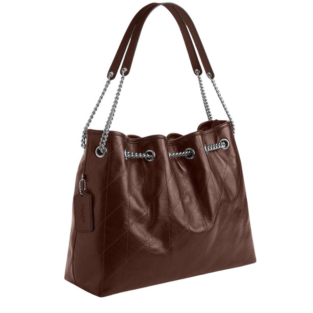 Coach Evelyn Shoulder Bag With Quilting - Maple CDR00