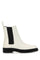 Ivory Leather Chelsea Ben Ankle Boots