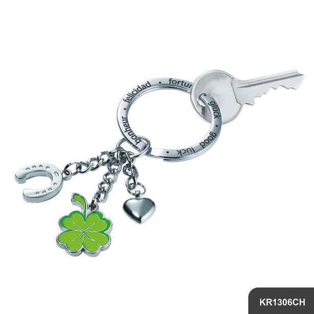 Troika Keyring Lucky Charm Glucksbringer Klee KR1306CH