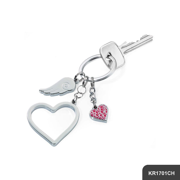 Troika Keyring Love is in the Air Chrome KR1701CH